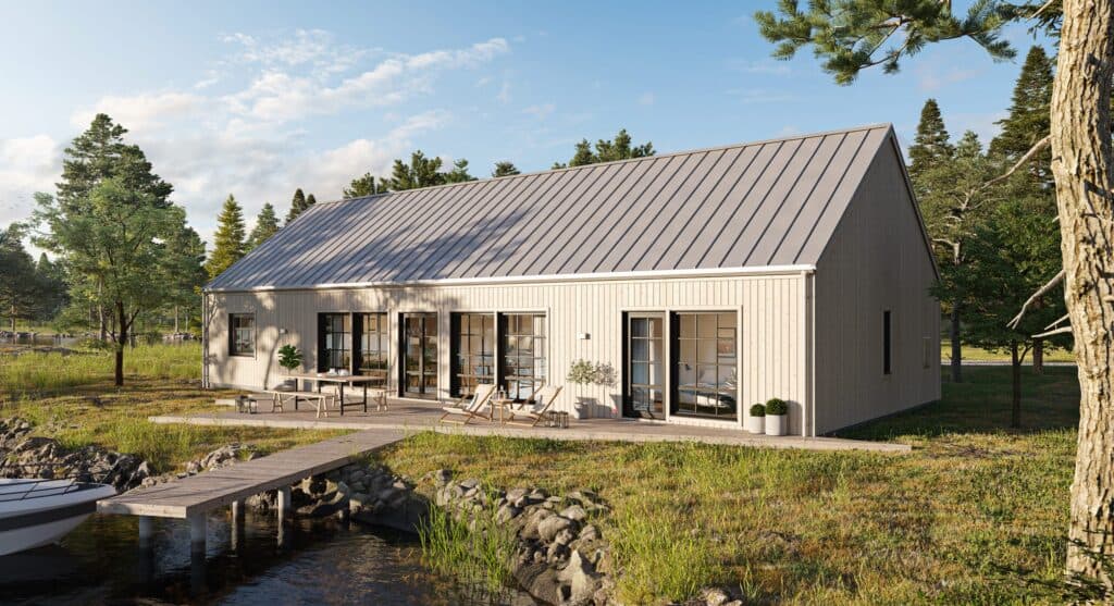 Rendering av husmodellen Djurås