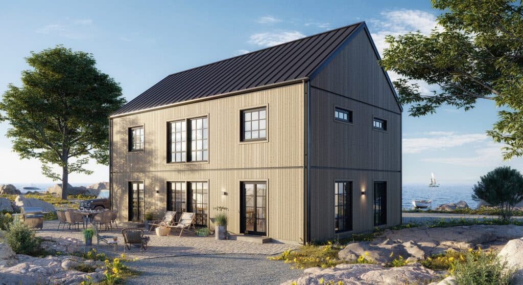 Rendering av husmodellen Vassholm