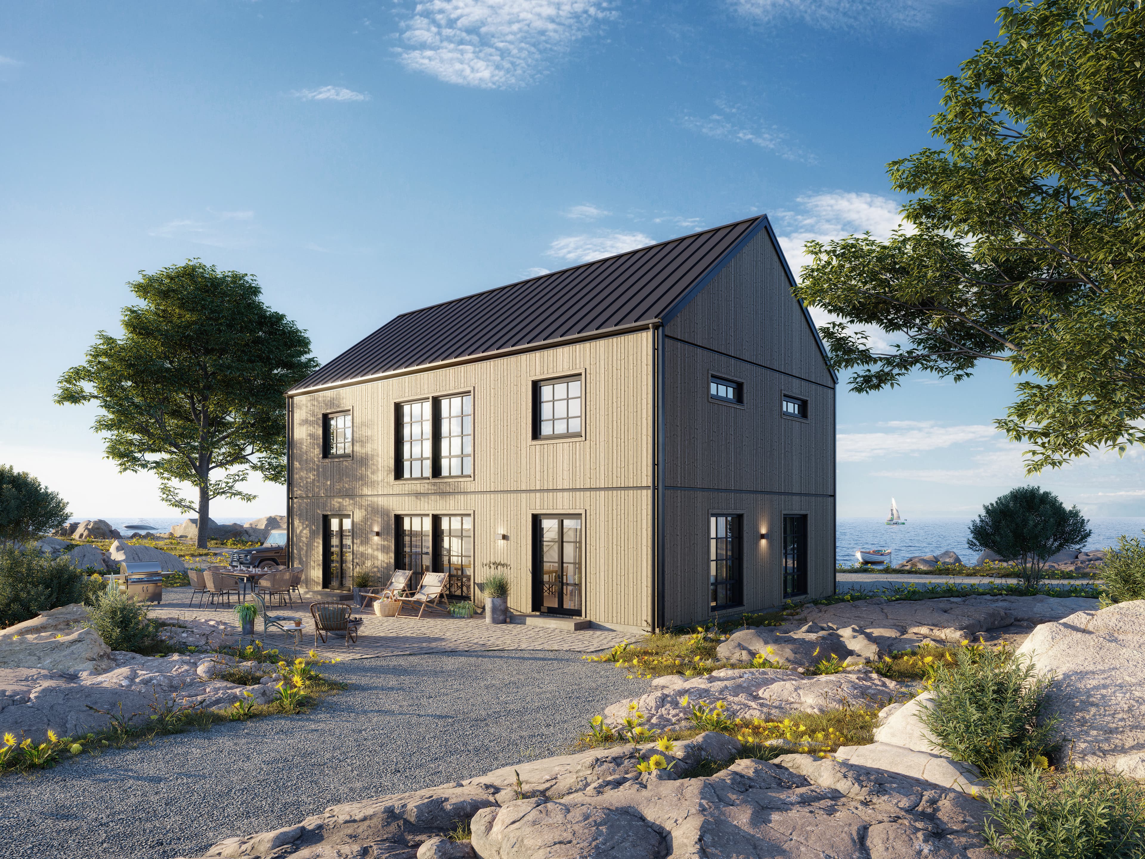 Götenehus Vassholm 2-planshus