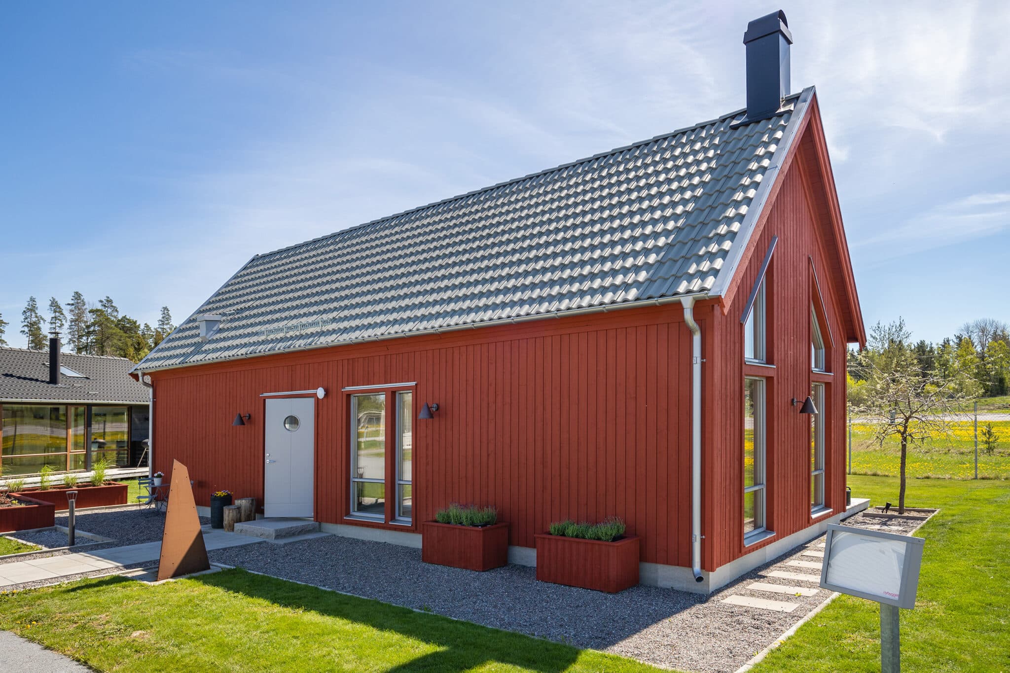 Visningshuset på Nybygget i Stockholm av husmodellen Hindsen